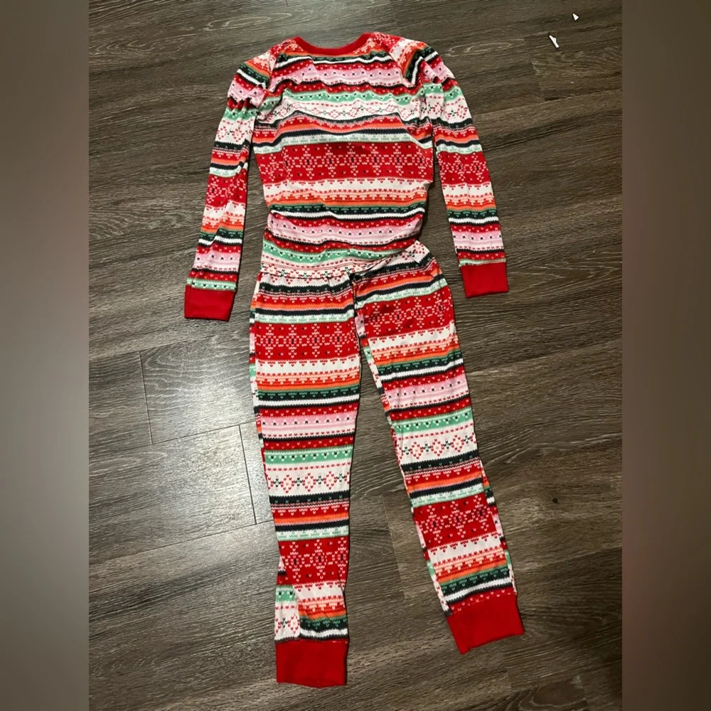 Jaclyn New York Fair Isle Christmas Pajamas size 14 girls